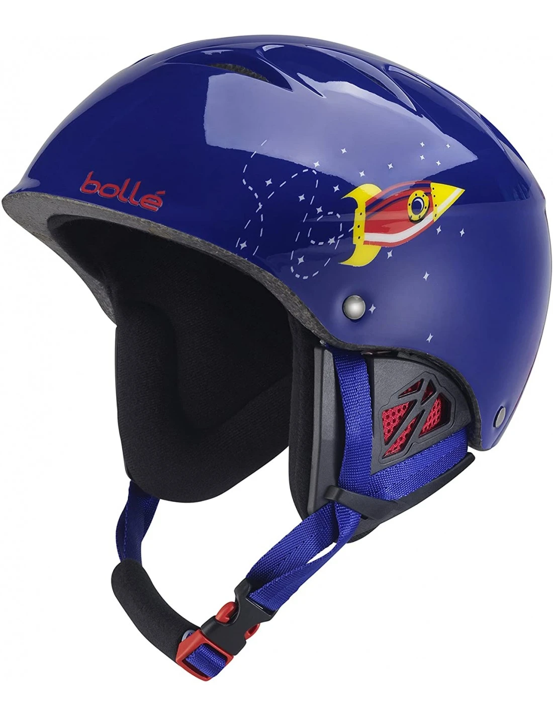 Casque De Ski Bollé B-Kid Shiny Blue Rocket à Molette Taille 49/53cm, 53/58cm 2 Casque De Ski Bollé B-Kid Shiny Blue Rocket à Molette Taille 49/53cm, 53/58cm