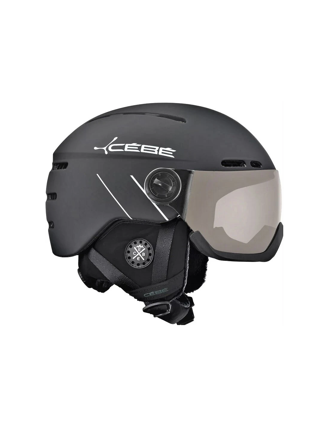 Casque De Ski Neuf Cébé Fireball Matt White Black Line S3 Taille 54/56cm 3 Casque De Ski Neuf Cébé Fireball Matt White Black Line S3 Taille 54/56cm