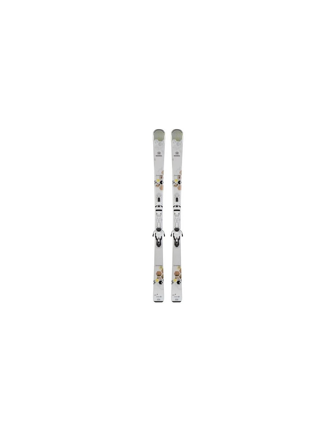 Ski Occasion Rossignol Temptation 75 White Taille 160cm + Fix 3 Ski Occasion Rossignol Temptation 75 White Taille 160cm + Fix